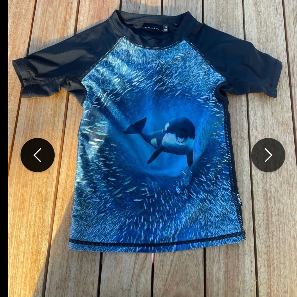 Molo Kids Swim Rashguard - UV protection Blue Ocean Orca - Picture 5 of 14